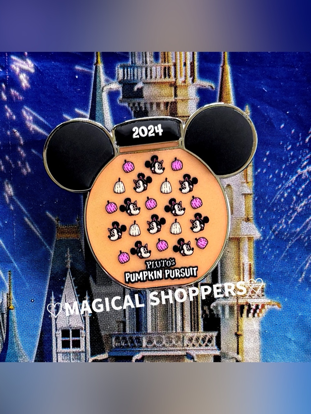 Disney Parks Halloween Pluto’s Pumpkin Pursuit LR Pin Minnie Mouse